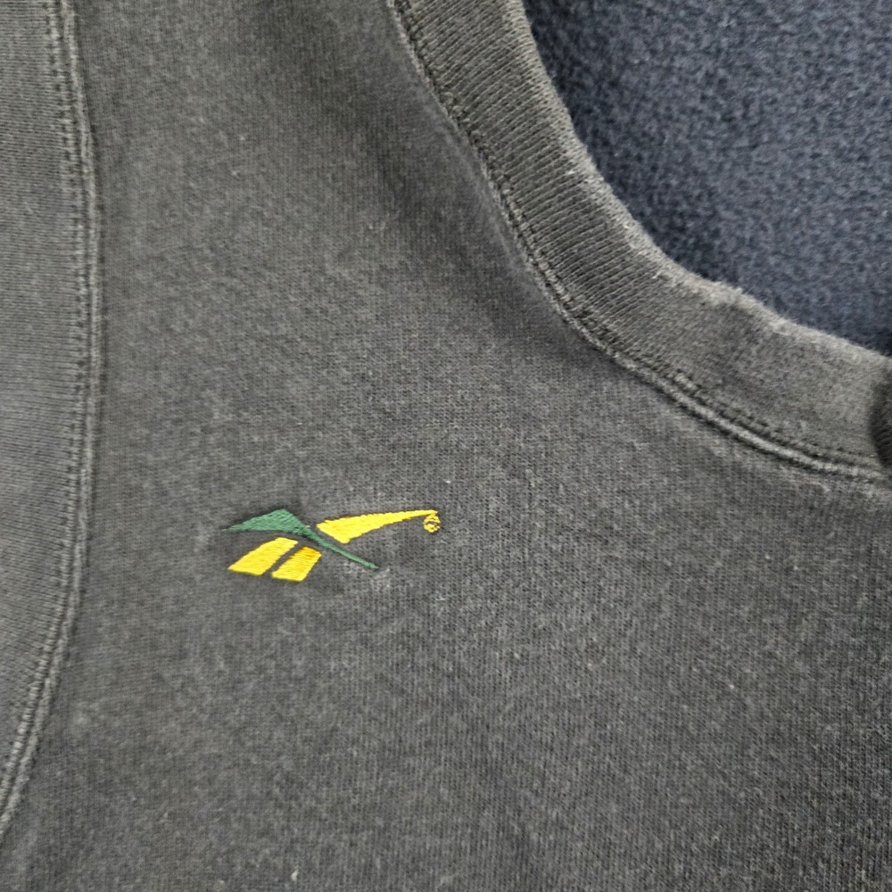 Vintage Reebok Green Bay Packers Sweatshirt Vest Mens Medium Black NFL 90s USA - Picture 5 of 13